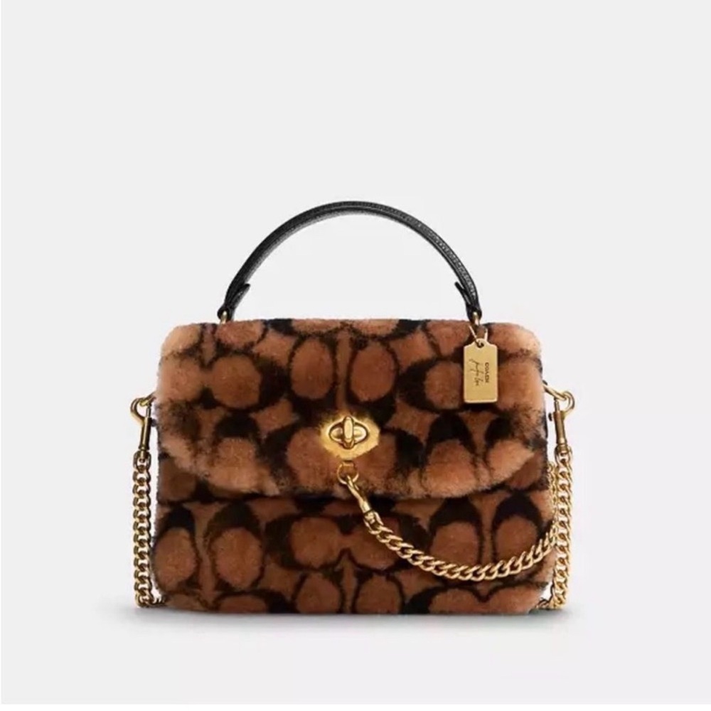 Coach x Jennifer Lopez Signature Shearling Satchel
